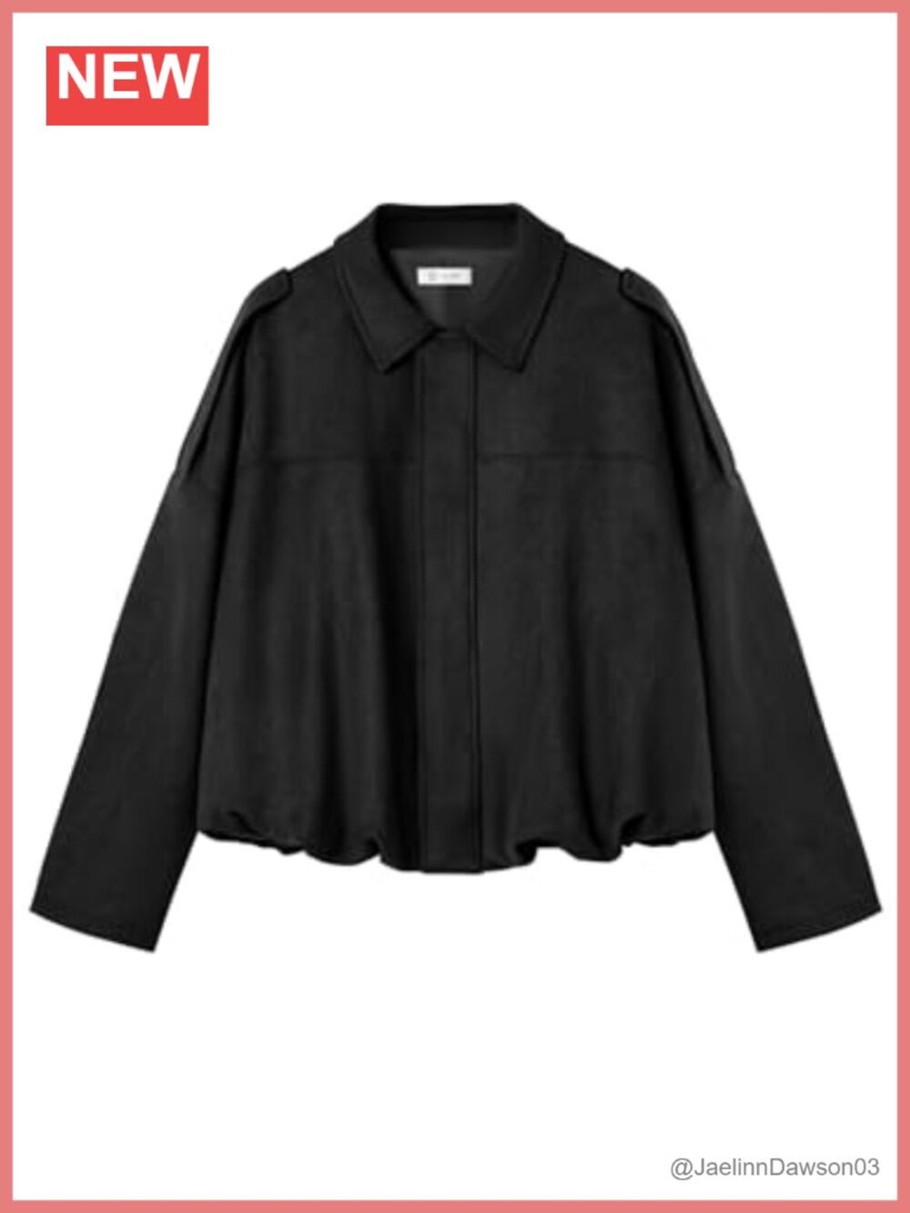 Faux Suede Bomber Jacket Cropped Oversized Zip Up Fall Coat - Picture 5 of 6